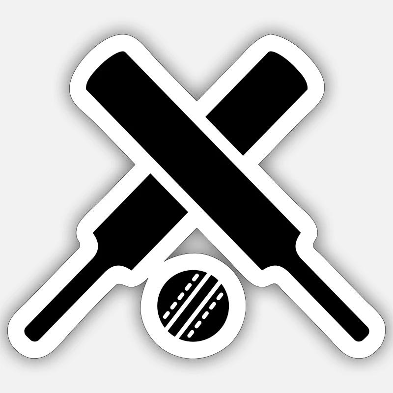 Cricket - Sticker Größe S (10 x 10 cm) - Mattweiß