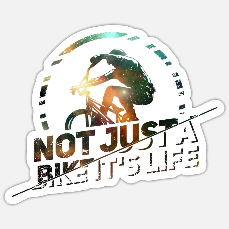 bmx - Sticker taille S (10 x 10 cm) - blanc mat