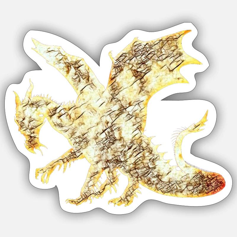 Dragon - Sticker size S (10 x 10 cm) - white matte