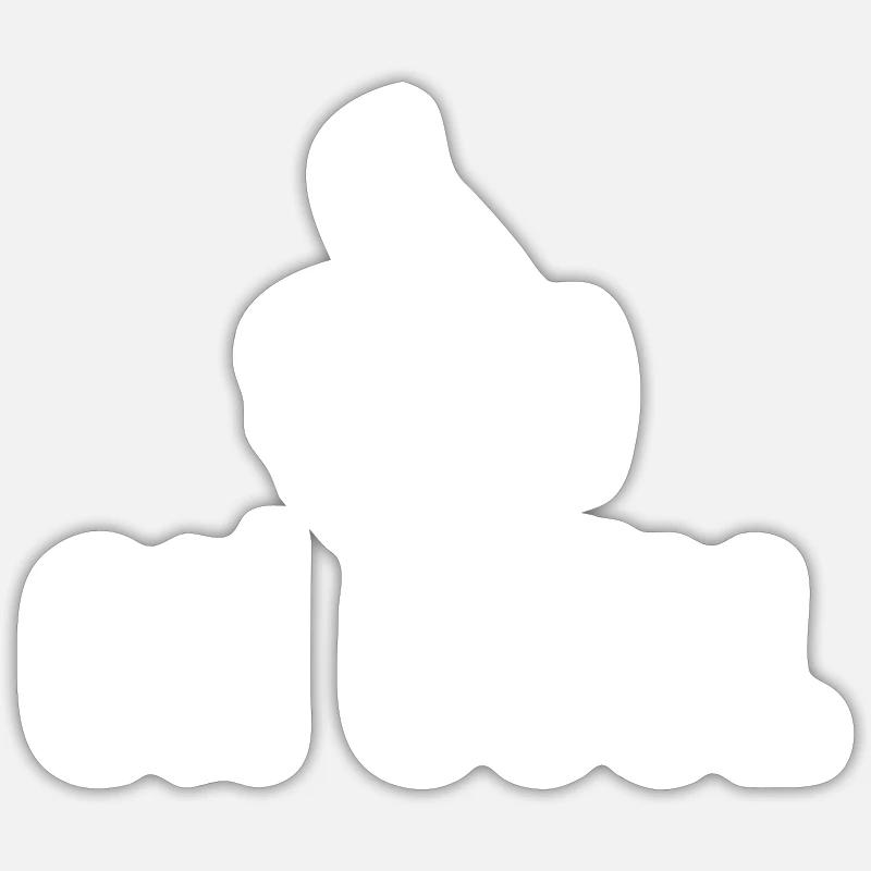 ok cool - Sticker Größe S (10 x 10 cm) - Mattweiß