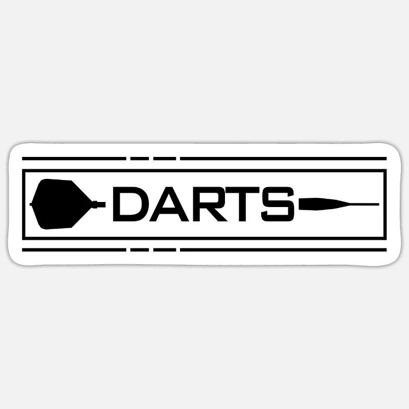 Fléchettes - Fléchettes - Sticker taille S (10 x 10 cm) - blanc mat