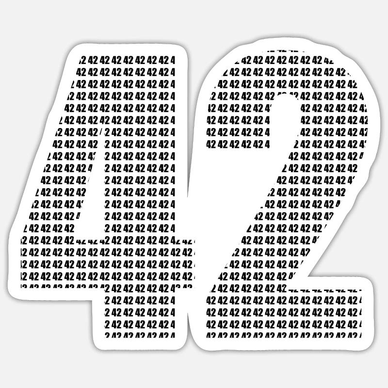 42 - Sticker size S (10 x 10 cm) - white matte