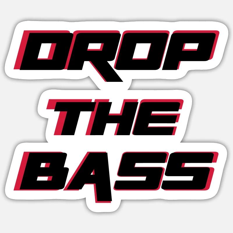 Bass - Sticker taille S (10 x 10 cm) - blanc mat