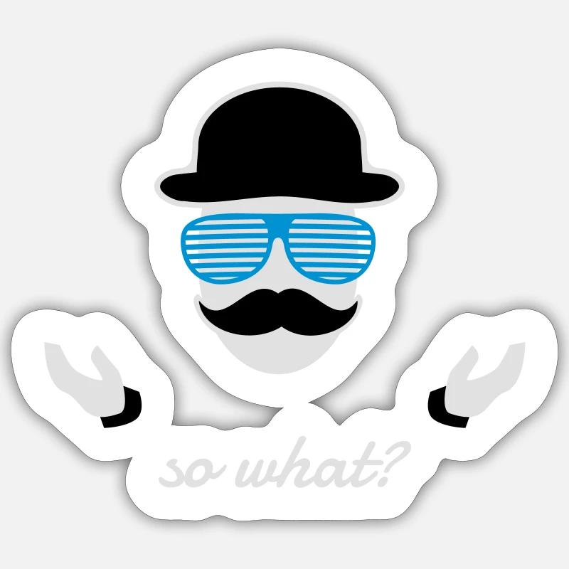 so what Sir - Sticker Größe S (10 x 10 cm) - Mattweiß