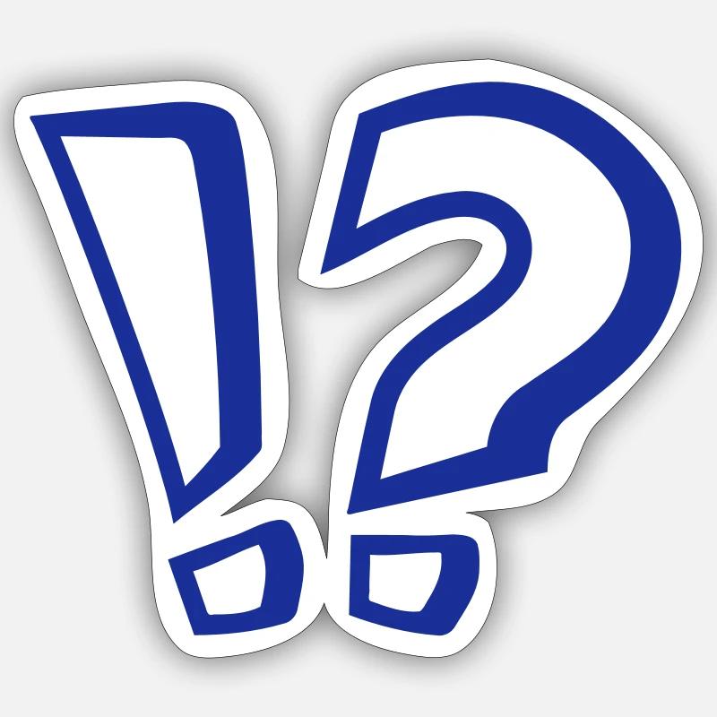 Fragezeichen - Sticker Größe S (10 x 10 cm) - Mattweiß