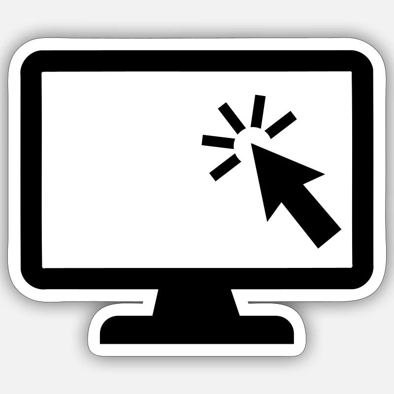 Computer - Sticker Größe S (10 x 10 cm) - Mattweiß