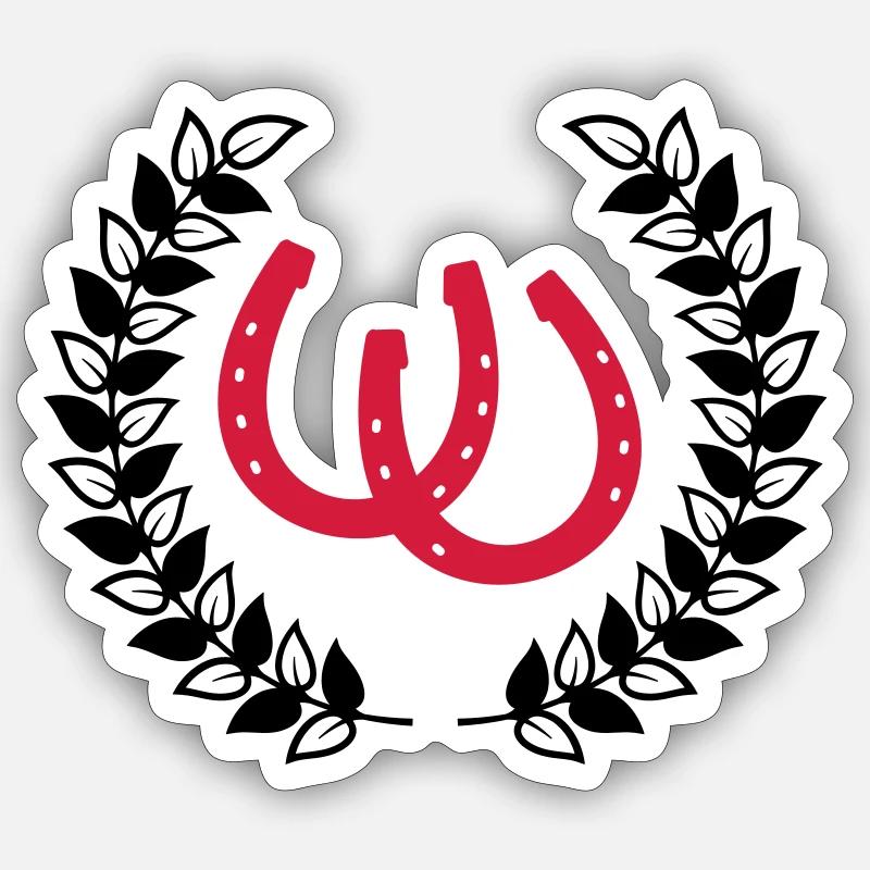 Hufeisen - Sticker Größe S (10 x 10 cm) - Mattweiß