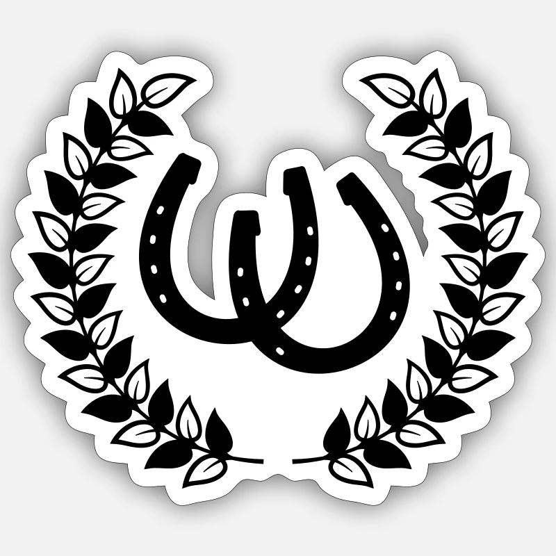 Hufeisen - Sticker Größe S (10 x 10 cm) - Mattweiß