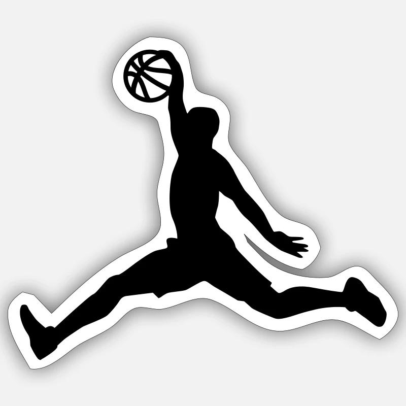 Basketball - Sticker size S (10 x 10 cm) - white matte