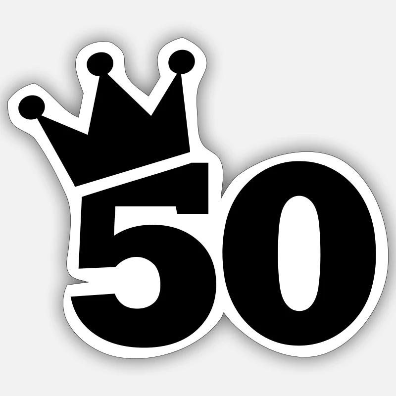 50 - Sticker size S (10 x 10 cm) - white matte