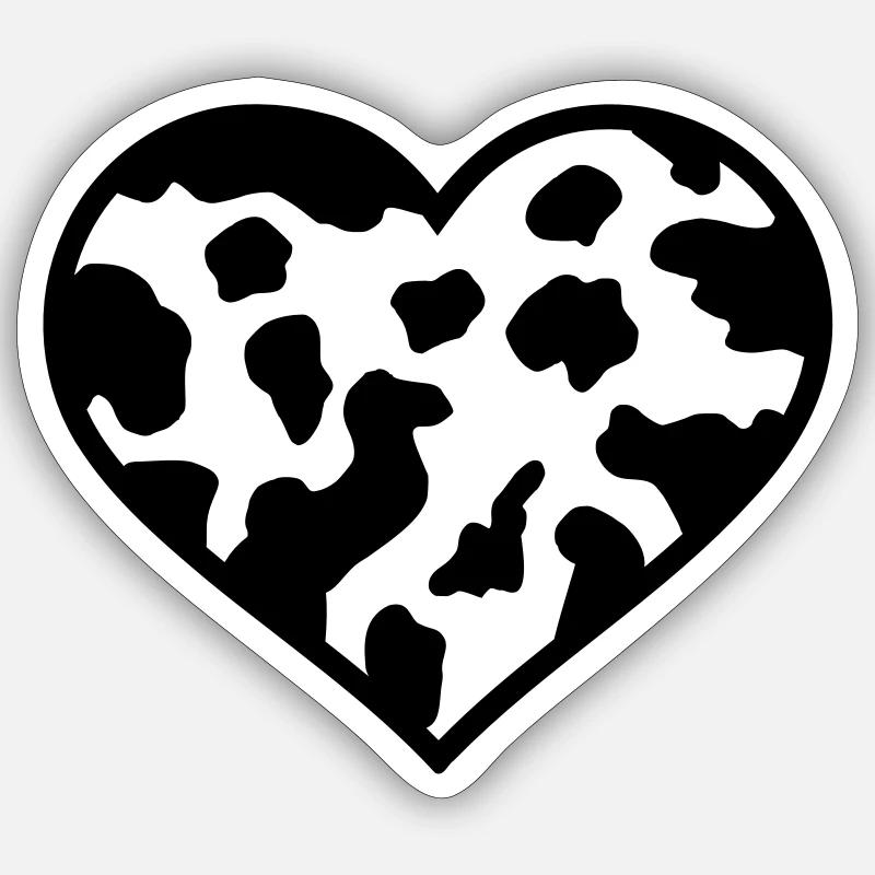 Cow - Sticker size S (10 x 10 cm) - white matte