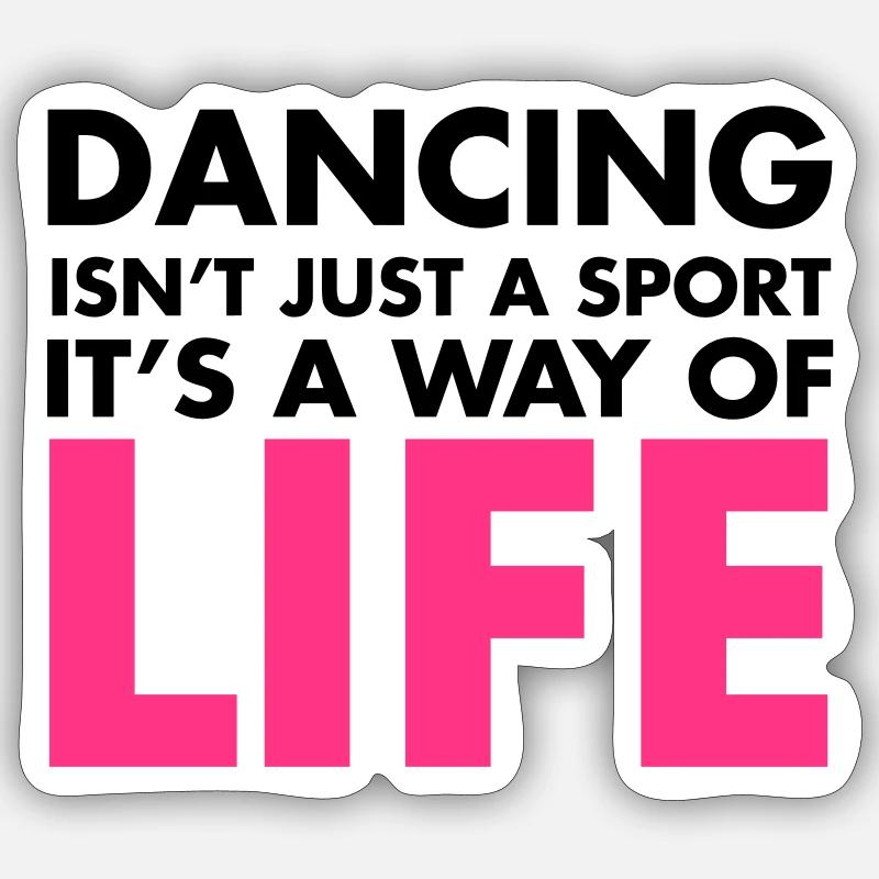 Dancing - Sticker Größe S (10 x 10 cm) - Mattweiß