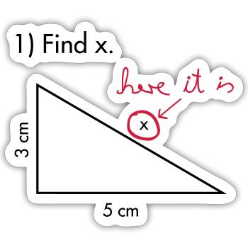 Finde X - Sticker Größe S (10 x 10 cm) - Mattweiß - Vorne