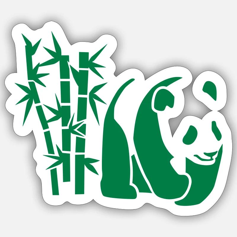 Panda - Sticker Größe S (10 x 10 cm) - Mattweiß