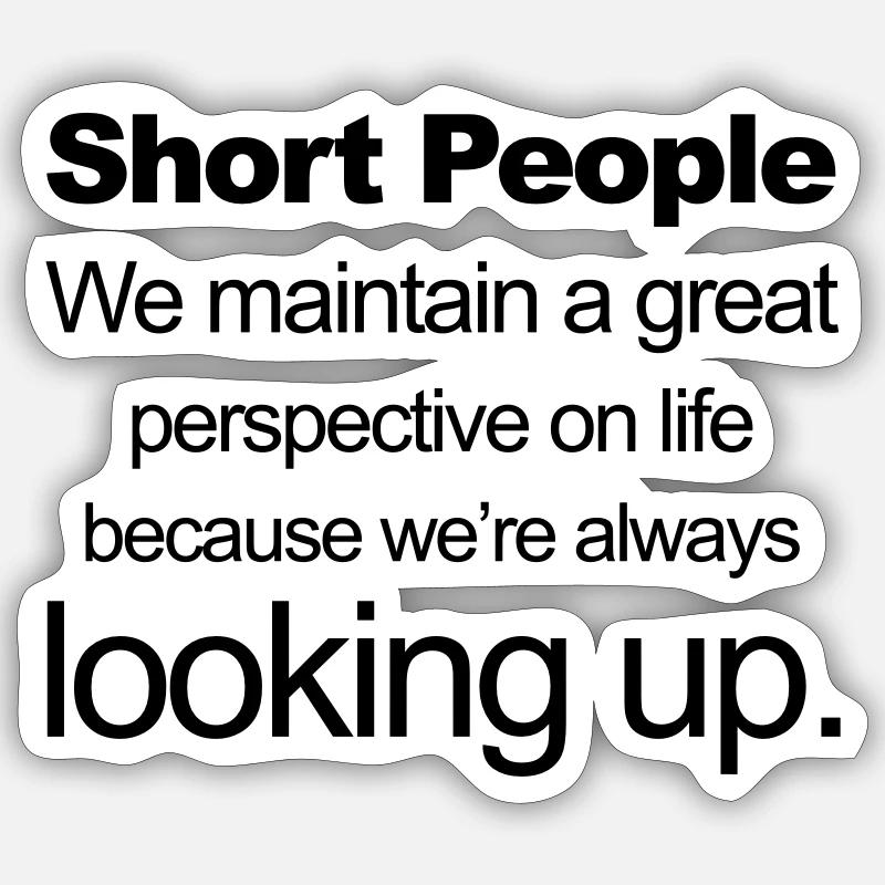 Short People - Sticker size S (10 x 10 cm) - white matte