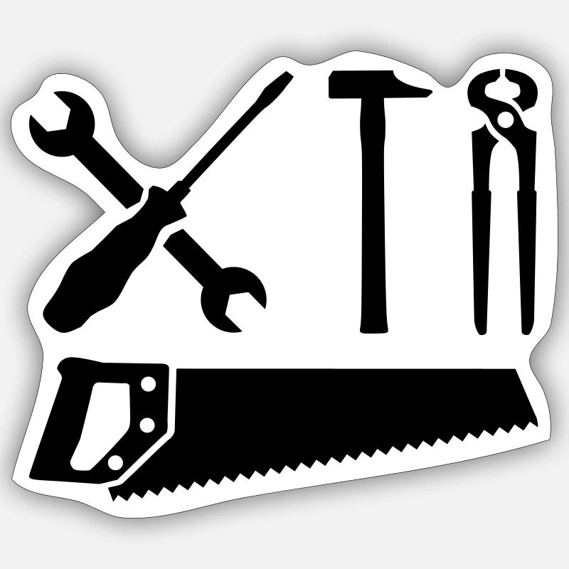 Outil - Sticker taille S (10 x 10 cm) - blanc mat