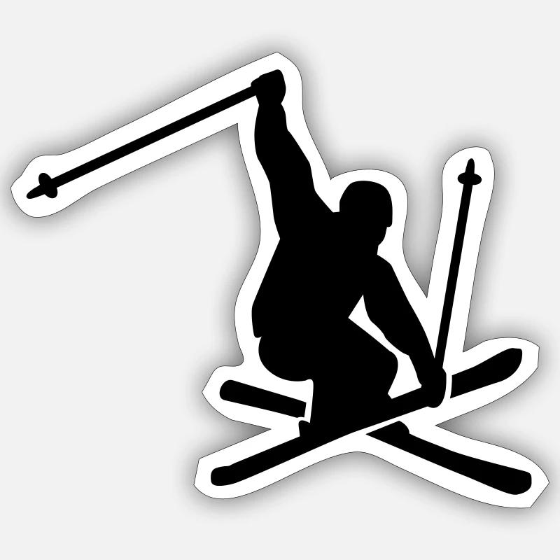 Ski Sticker taille S (10 x 10 cm)
