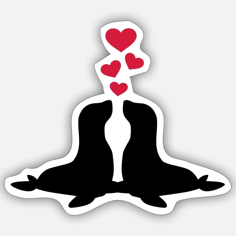 Pinnipèdes - Sticker taille S (10 x 10 cm) - blanc mat