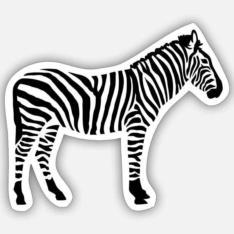 Zebra Sticker Größe S (10 x 10 cm)