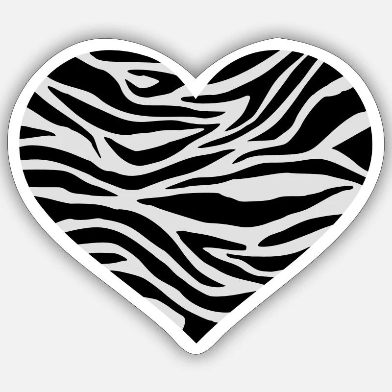 Zebra - Sticker size S (10 x 10 cm) - white matte