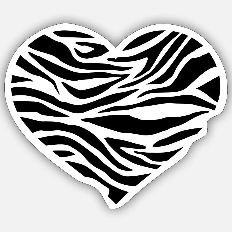 Zebra Sticker Größe S (10 x 10 cm)