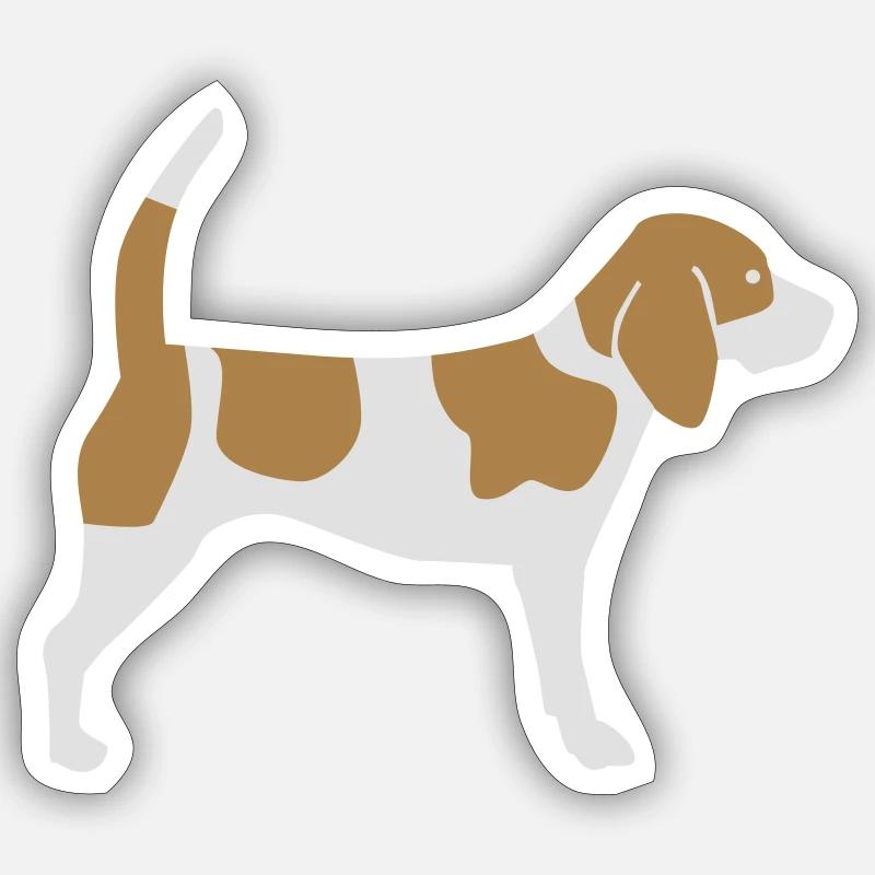 Beagle - Sticker size S (10 x 10 cm) - white matte