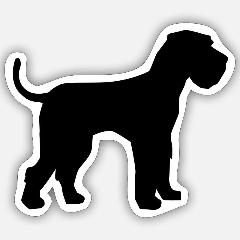 Schnauzer géant - Sticker taille S (10 x 10 cm) - blanc mat