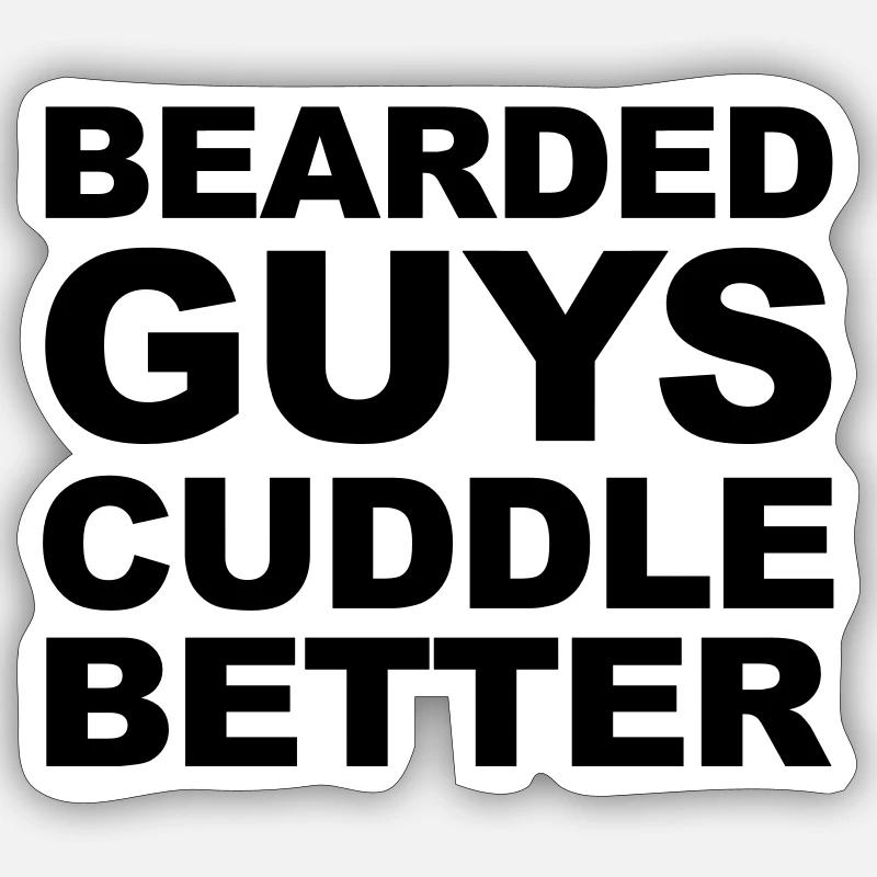 Beards - Sticker taille S (10 x 10 cm) - blanc mat