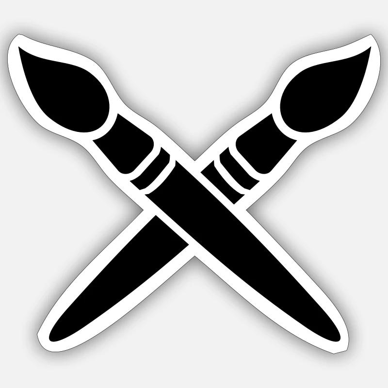 Brush Sticker size S (10 x 10 cm)