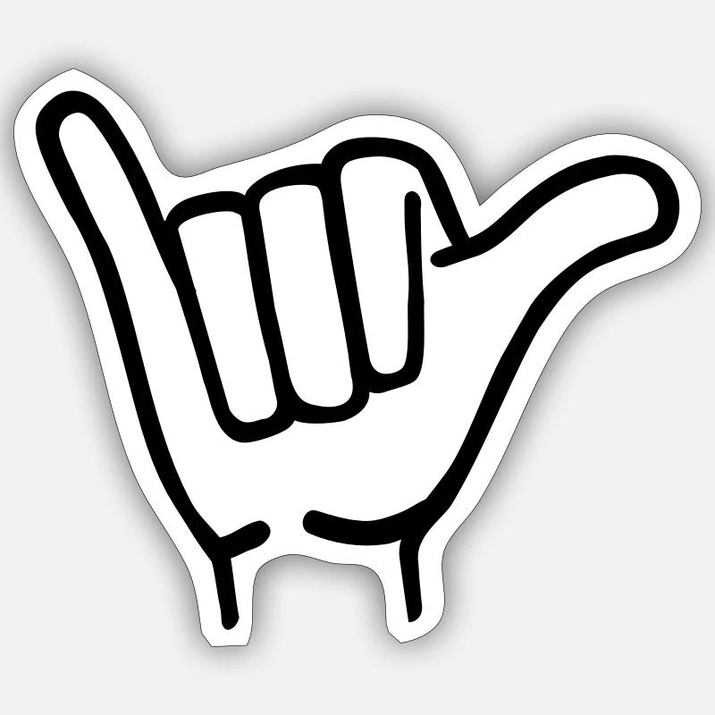 Surfen - Sticker Größe S (10 x 10 cm) - Mattweiß