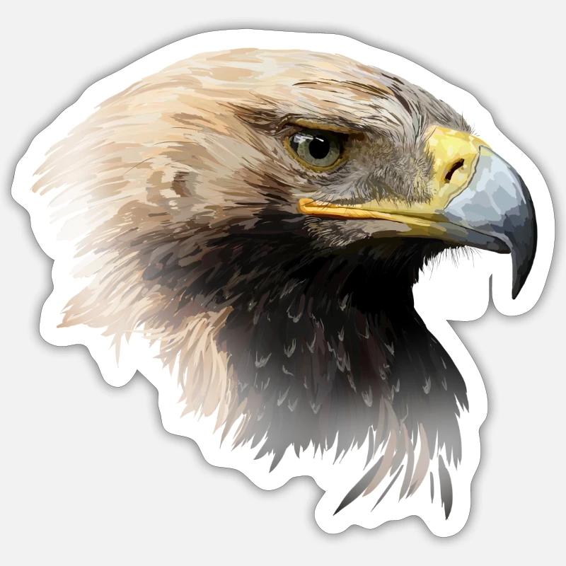 Eagle - Sticker size S (10 x 10 cm) - white matte