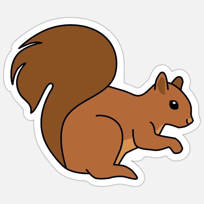 Squirrel Sticker size S (10 x 10 cm)
