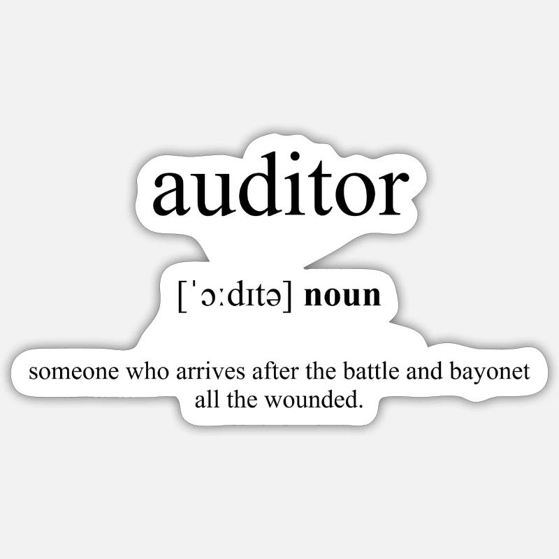 Auditor (Wirtschaftsprüfer) Definition Dictionary Sticker Größe S (10 x 10 cm)