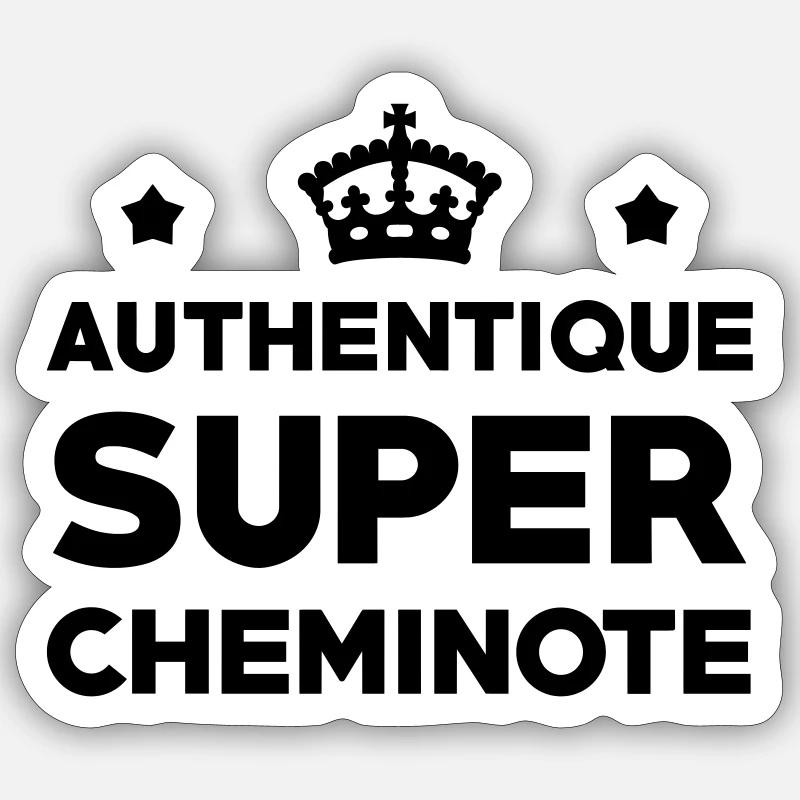 Cheminot / Train / Rail / Transport / SNCF / RATP - Sticker taille S (10 x 10 cm) - blanc mat
