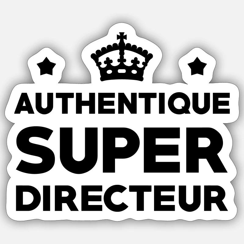 Chef / Directrice / Directeur / Manager / Patron - Sticker taille S (10 x 10 cm) - blanc mat