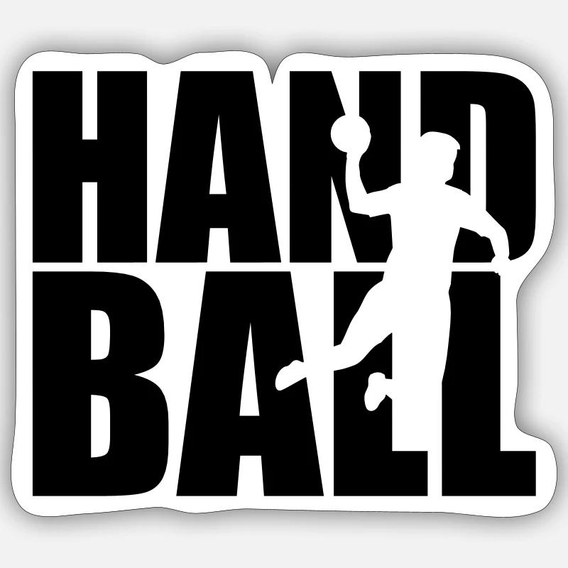 Handball - Sticker Größe S (10 x 10 cm) - Mattweiß