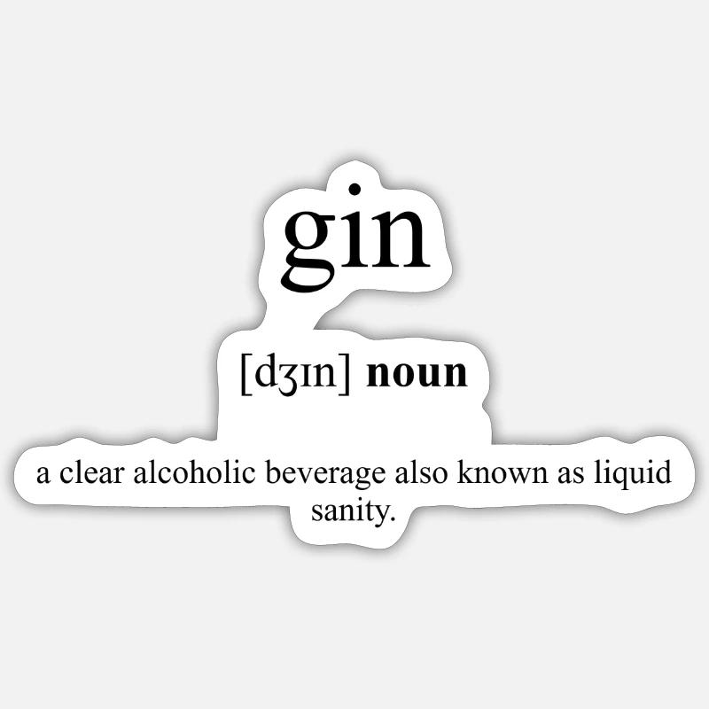 Gin Definition Dictionary Sticker size S (10 x 10 cm)