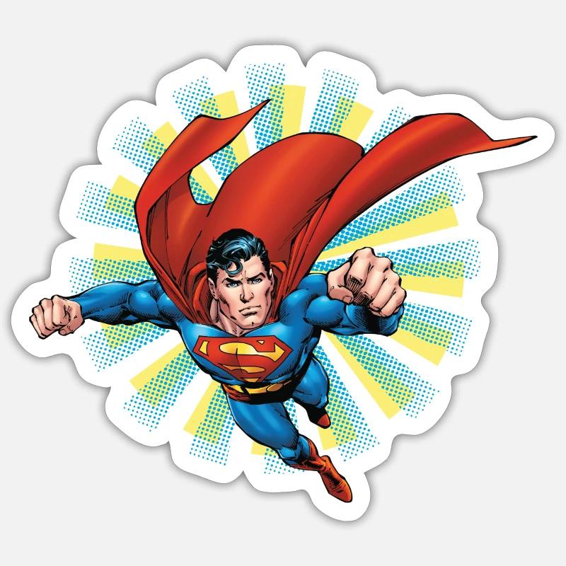 Superman Flying Pose Sticker size S (10 x 10 cm)
