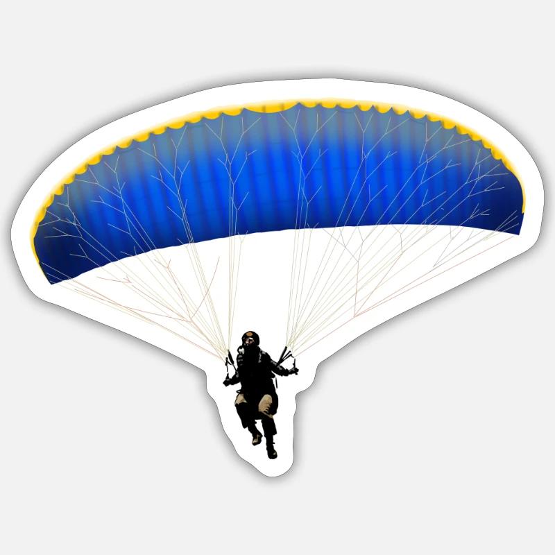 paragliding - Sticker size S (10 x 10 cm) - white matte