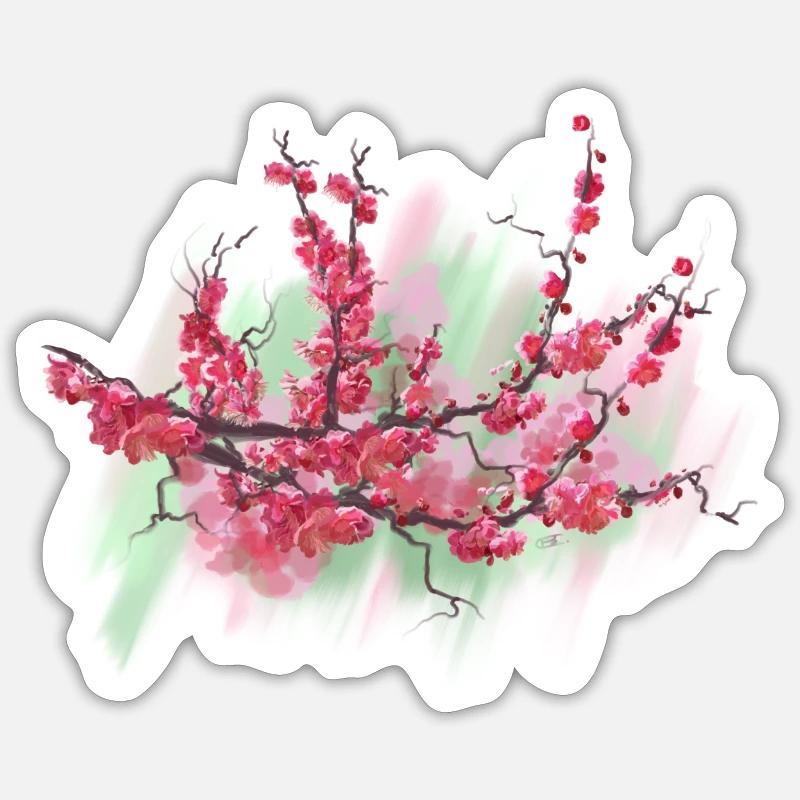 sakura - Sticker size S (10 x 10 cm) - white matte