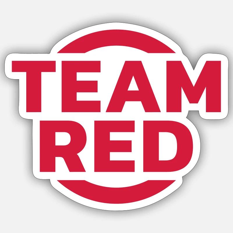 Team Red - Sticker size S (10 x 10 cm) - white matte