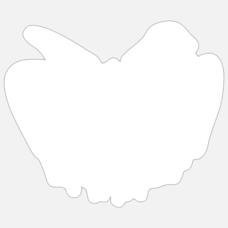 Sourire effrayant - Sticker taille S (10 x 10 cm) - blanc mat