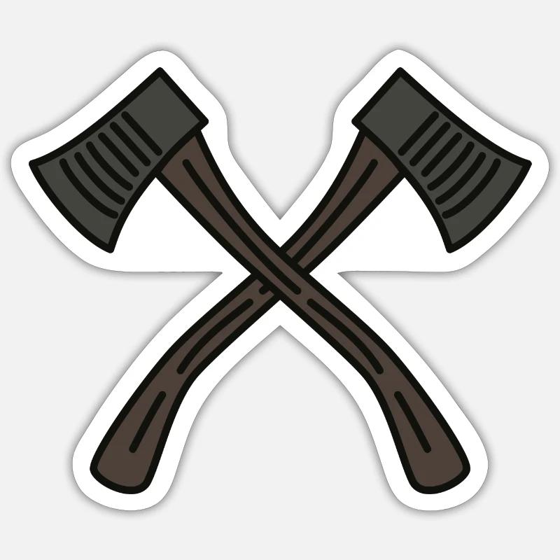 Axe - Sticker size S (10 x 10 cm) - white matte