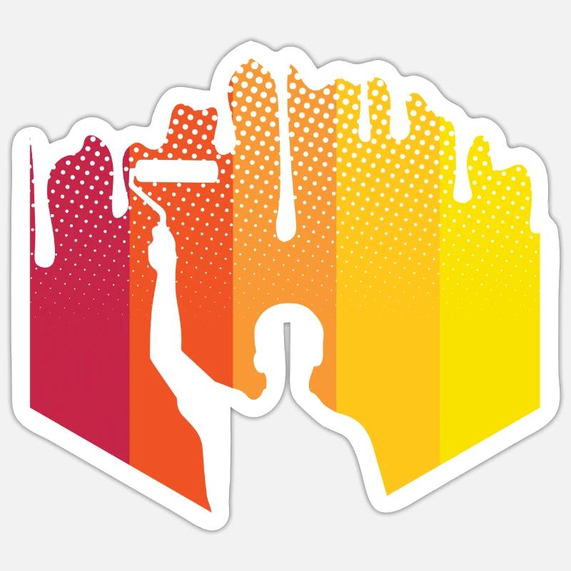 Painter - Sticker size S (10 x 10 cm) - white matte