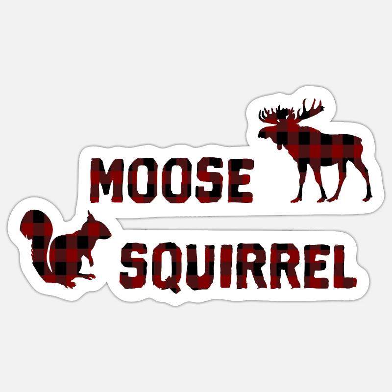 Moose Squirrel Sticker Größe S (10 x 10 cm)