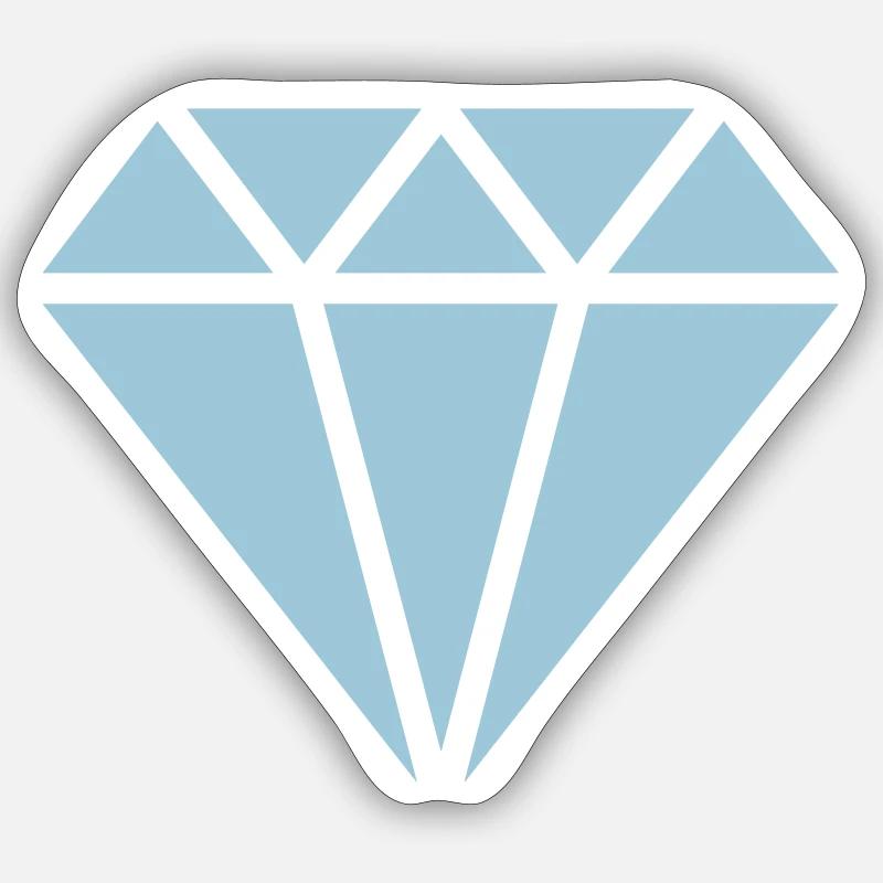 Diamond symbol, triangle, cubic, abstract, ever Sticker size S (10 x 10 cm)