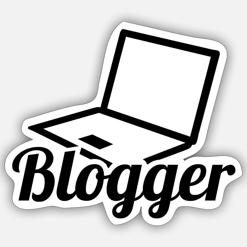 Blogger - Sticker size S (10 x 10 cm) - white matte