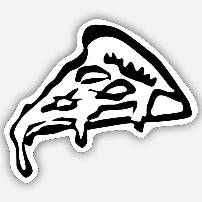 Pizza - Sticker size S (10 x 10 cm) - white matte