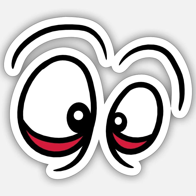 eye dark circles look see distorted face eyes Sticker size S (10 x 10 cm)