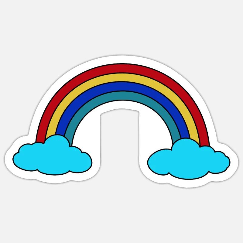 Ciel nuages - Sticker taille S (10 x 10 cm) - blanc mat